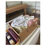 Box of towels, bibles shoes, new gloves and more