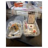 2 shoe totes full of parts and more