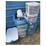 Storage drawers and tote with all contents