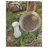 32"ï¿½32" concrete  bird bath