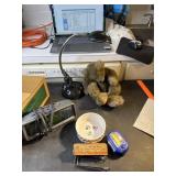 Clock radio, lamp, Ty Bear and more