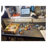 Fish and more fish and glass dolphins, shot