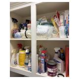 Contents of laundry room cabinets