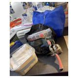 Emmrod fishing pole tackle box and towels