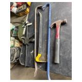 Pry Bars, hammer and clamp