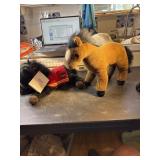 Ty stuffed horse and Wells Fargo horse