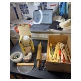 Eggstractor, rolling pin, kitchen Utensils, glass