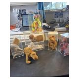Ty Beanie Babies in acrylic boxes  Humphrey, Tusk