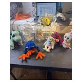 Ty Beanie Babies in acrylic boxes And others