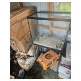 Aquarium  and small pet carrier