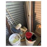 Funnels, fans pvc pipe wood buckets and more