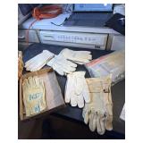 6 pair of leather gloves and 3 new pair of