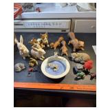Seaworld ashtray, squirrels, rabbits cats and