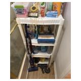 Shelf and cleaning supplies please bring boxes in