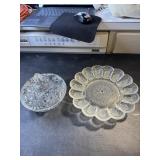 Candy dish with lid and egg plate