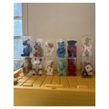 3 Ty beanie babies and 9 other collector bears
