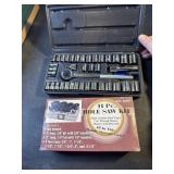 Hole saw kit and allied socket set