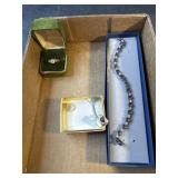 18k gold filled ring, .925 tennis bracelet and