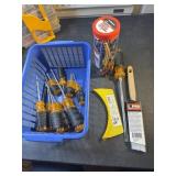 Tie downs, screw drivers and more