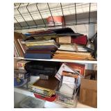 2 shelves of office and computer supplies please