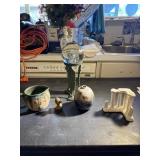 Signed pottery vase from Taos, large glass paper