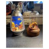 Aquarium lighted lamp, Nemo in glass music box