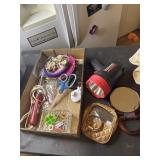 Hair accessories, scissors, watch mirror and more