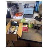 Sony clock radio, lamp flash lights, air horn and