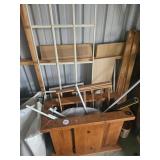 Aquarium stand, survey stakes and more