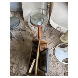 Magazine rack, wall art and smoke stand