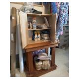 Cabinet on table and all contents  pet supplies
