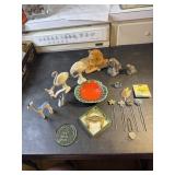 Vintage Hair Pins, Shell key chain, animal and