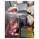 Hot pads, 6 new pill planner boxes, plastic mini