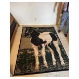 Horse Area rug 7ï¿½x5ï¿½ like new