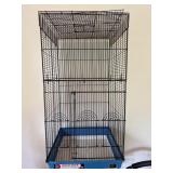 Medium Birds bird cage blue base