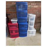 5 drawer organizers and small toe all computer