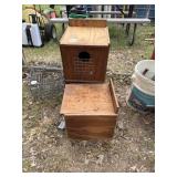 3 wood bird houses