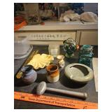 Granite from old London bridge, vintage  pottery