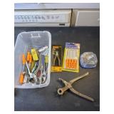 Leather punch, end nippers mini picks and other