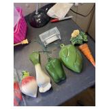 Hanging Vegetable measuring cups, chilis and more