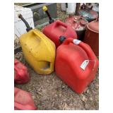 1 diesel and 2 gas cans