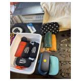 Glasses cases, glasses and sunglasses