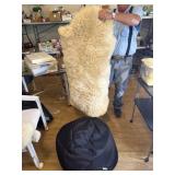 Big Joe Bean Bag and 2 sheep skins