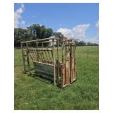 WW cattle chute with palpitation gate needs floor
