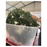 Christmas wreath and more in tote with lid