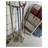 Shovel hoe and rake