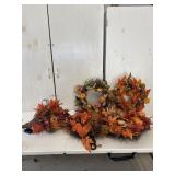 Fall decor lights cornacopia 4 wreaths and more