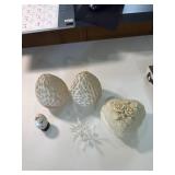 Glasses decorative eggs, hand painted wood egg,