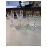 2 Crystal glasses and 2 Kern County Museum