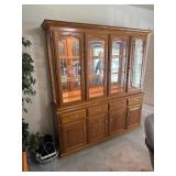 China Cabinet shelves are glass, lighted